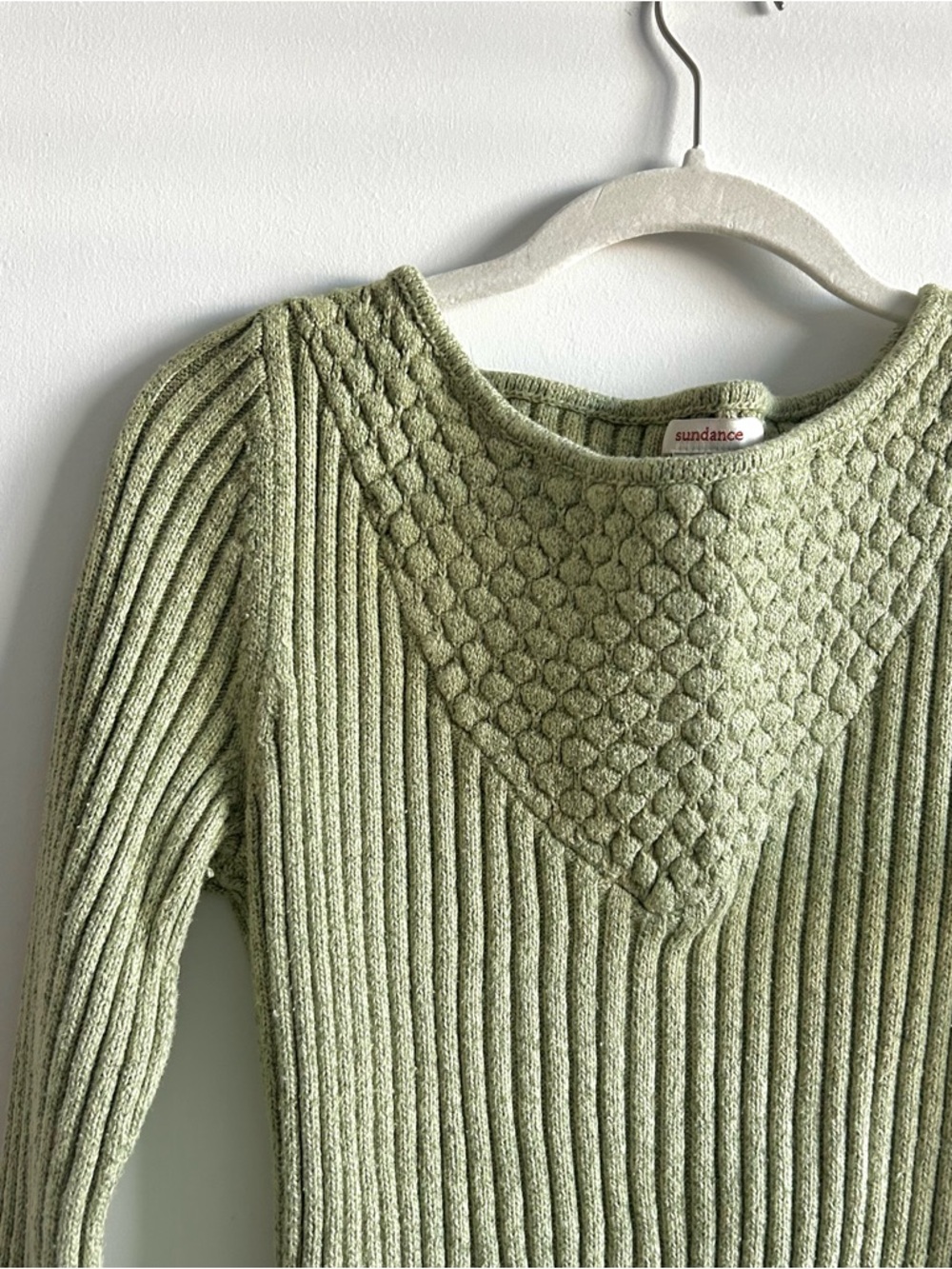 Sundance Green Ribbed Knit Sweater - Picture 2 of 6